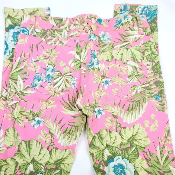 Tripp NYC Pink Floral Skinny Slim Jeans - Picture 5 of 7